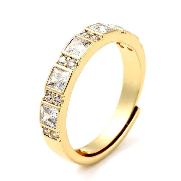 Bague réglable lignée diamant CZ