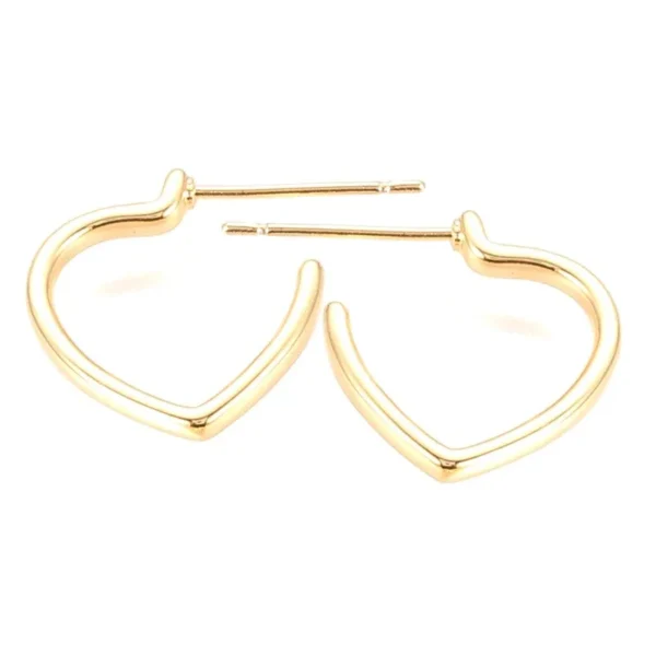 Boucles d'oreilles Créoles cœur 15 mm