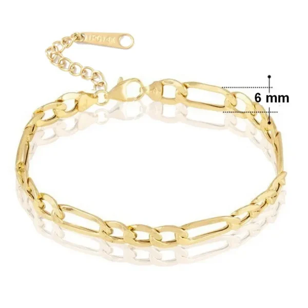 Bracelet - Maille figaro - 6 mm