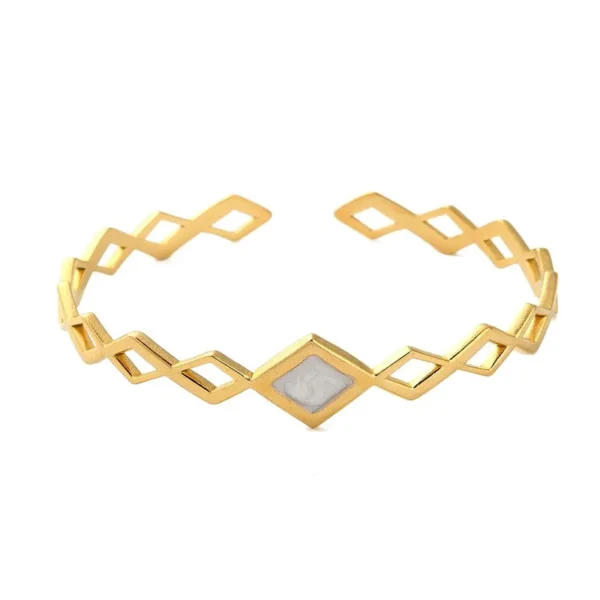 Bracelet acier losange émaillé