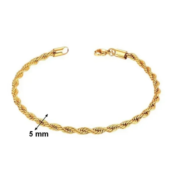 Bracelet - Mailles torsadées 5 mm