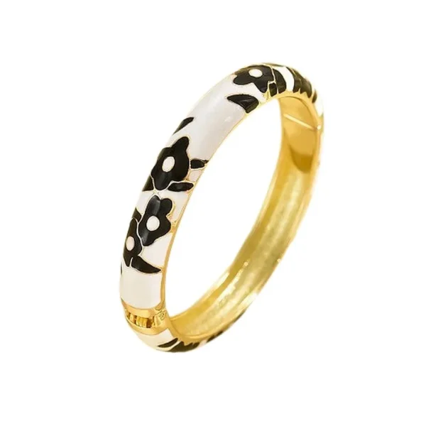 Bracelet - émail et plaqué or 18k