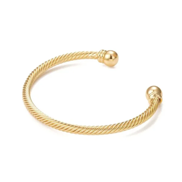 Bracelet - jonc manchette torsadé