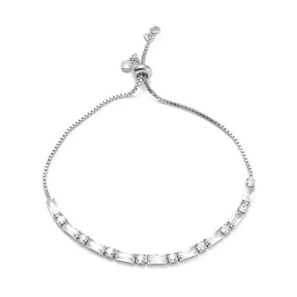 Bracelet - coulissant avec zirconiums blanc
