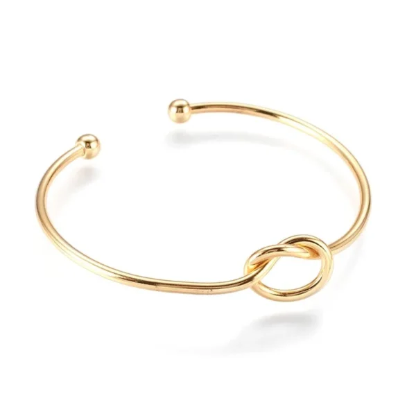 Bracelet - jonc manchette nœud