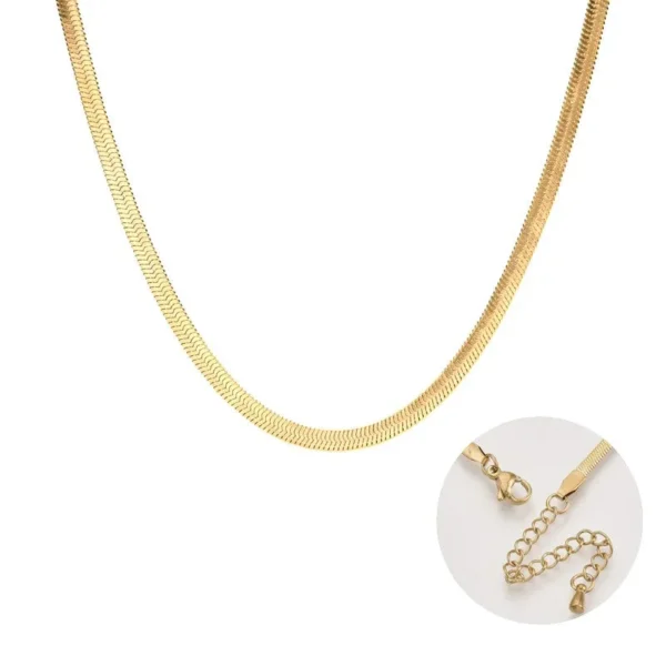 Collier chaîne maille chevrons 2,5 mm
