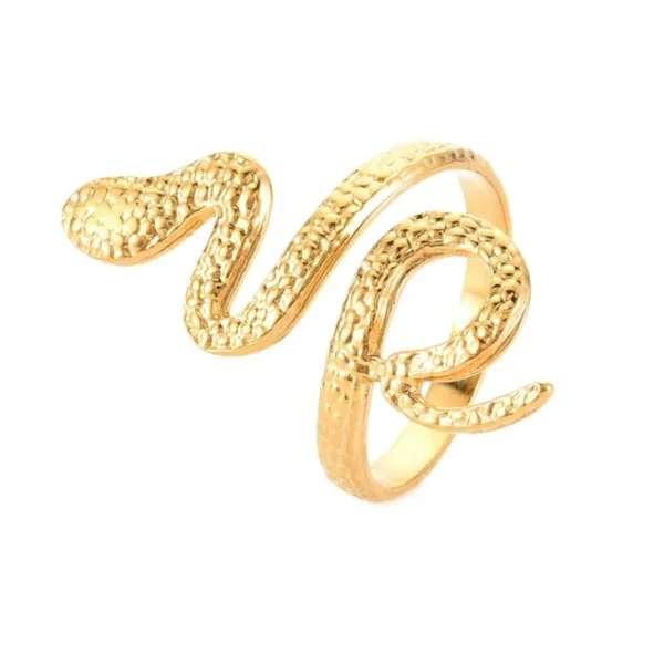 Bague réglable serpent